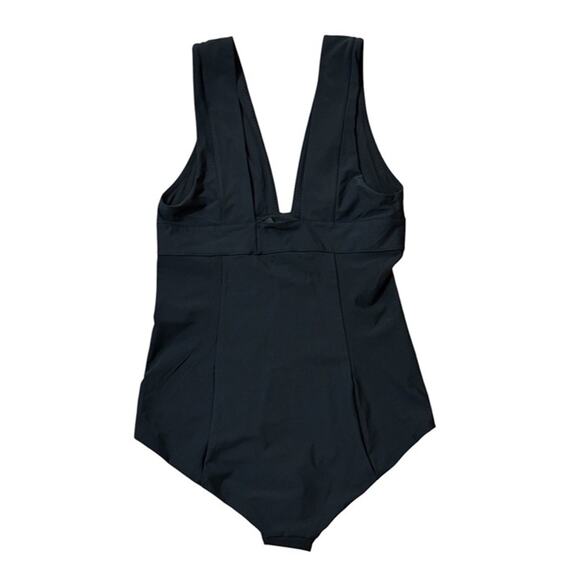 Deep V-Neck Black One-Piece Swimsuit By & Other Stories Size US 8 - Picture 4 of 10